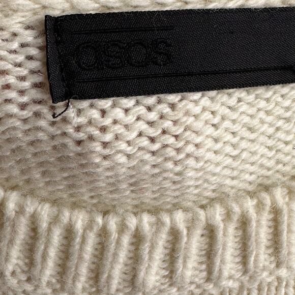 ASOS Geometric Hand Knit Wool Blend Sweater - Picture 9 of 9